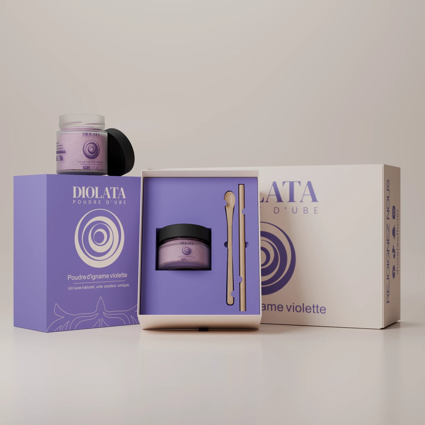 Pack Duo Ube Bio 240g - Verre Givré